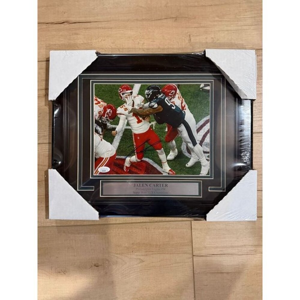 Jalen Carter signed autographed Philadelphia Eagles 8x10 SBLIX Photo Framed JSA
